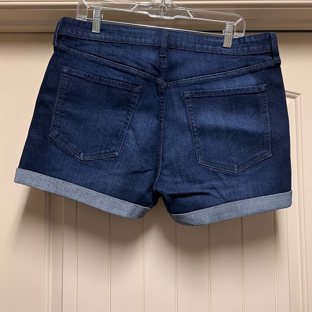 Old Navy Wow Dark Blue Roll-Cuff Denim Shorts - Picture 2 of 4